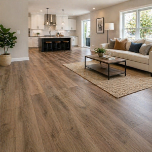 Modern house flooring with clean wood design and open space