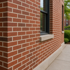 clean tuckpointing finish showing restored brick wall with fresh mortar joints on exterior facade