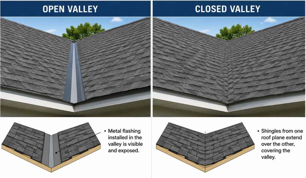 types of roof valley